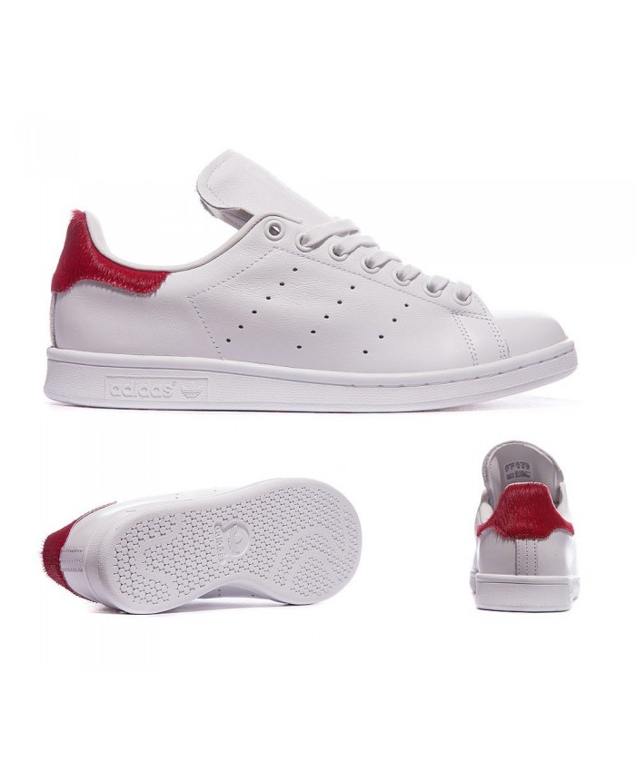 adidas stan smith blanche et rouge femme